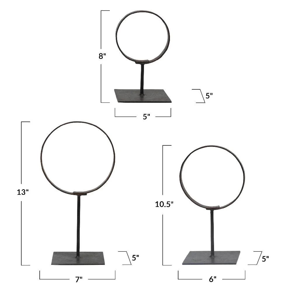 Found Metal Ring Stand Black - FINAL SALE - Image 2