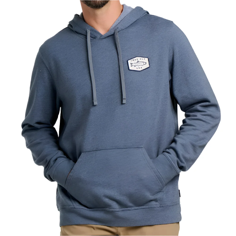 Free Fly Men's Freshwater Fleece Hoodie - Heather Storm Cloud