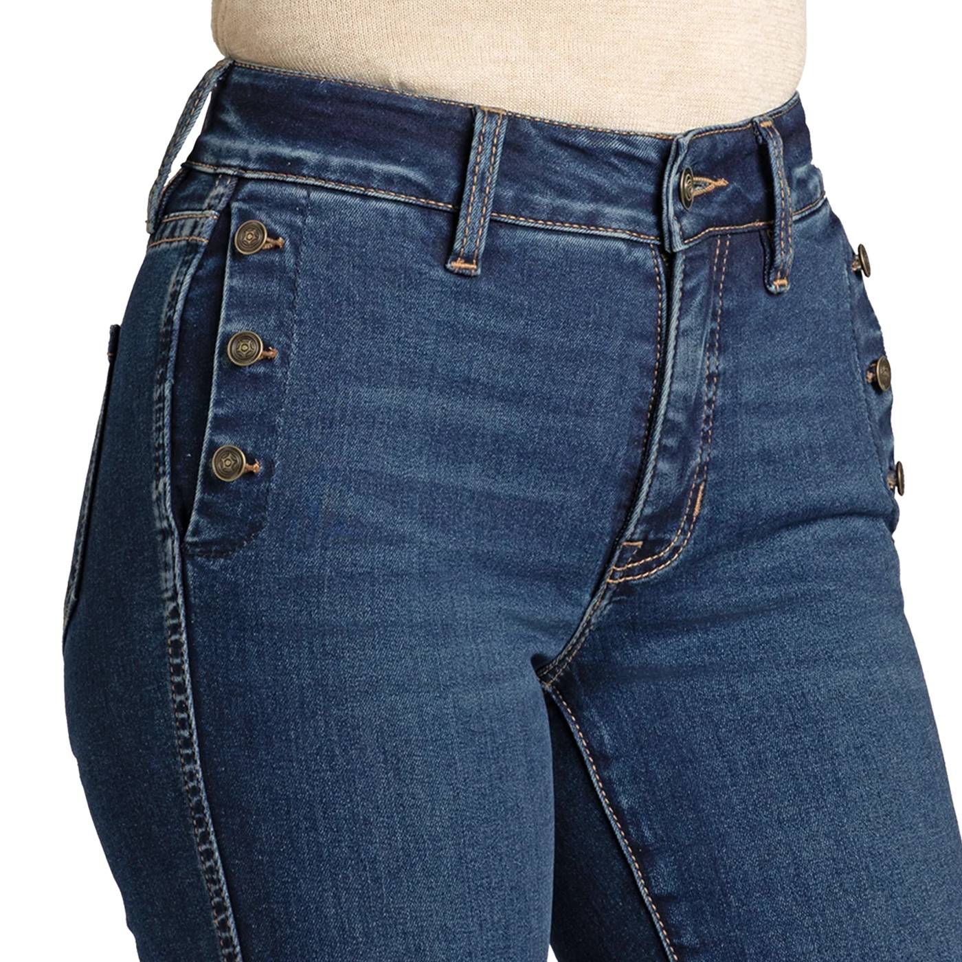 Rock & Roll Denim Women's Front Pocket Detail High Rise Jean - Image 4