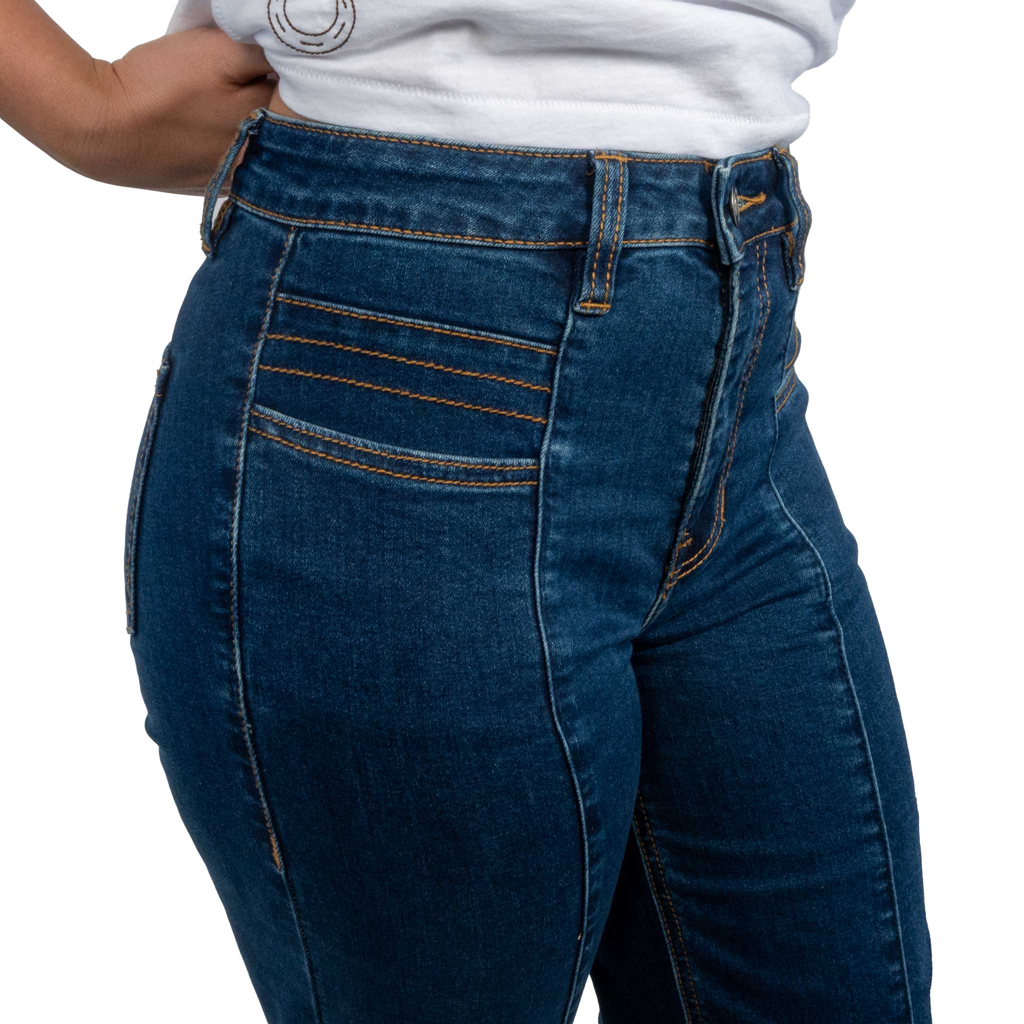 Rock & Roll Denim Women's Front Seam Relaxed Flare Jean - Image 3