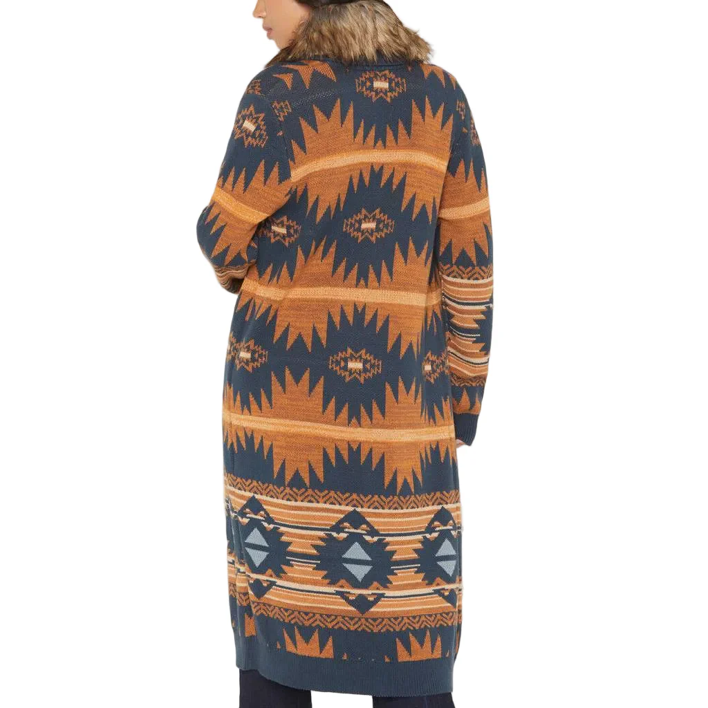 Panhandle Slim Women's Fur Aztec Print Sweater Cardigan - Image 2
