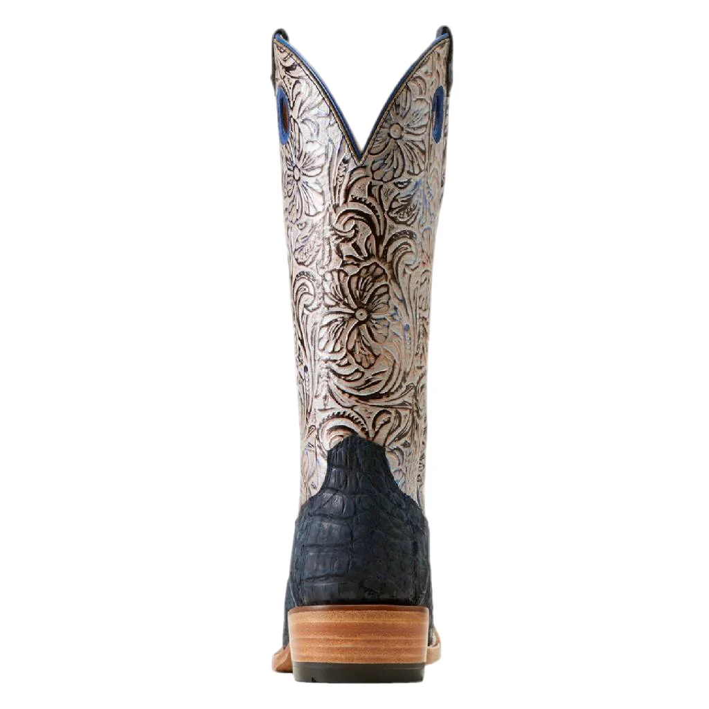 Ariat Women's Futurity Boon Navy Suede Caiman Belly Western Boot - Image 2