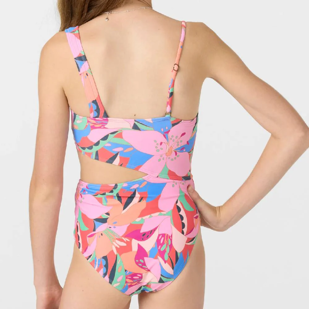 *O'Neill Girl's Cabana Floral Asymmetrical One Piece Swimsuit - FINAL SALE - Image 2