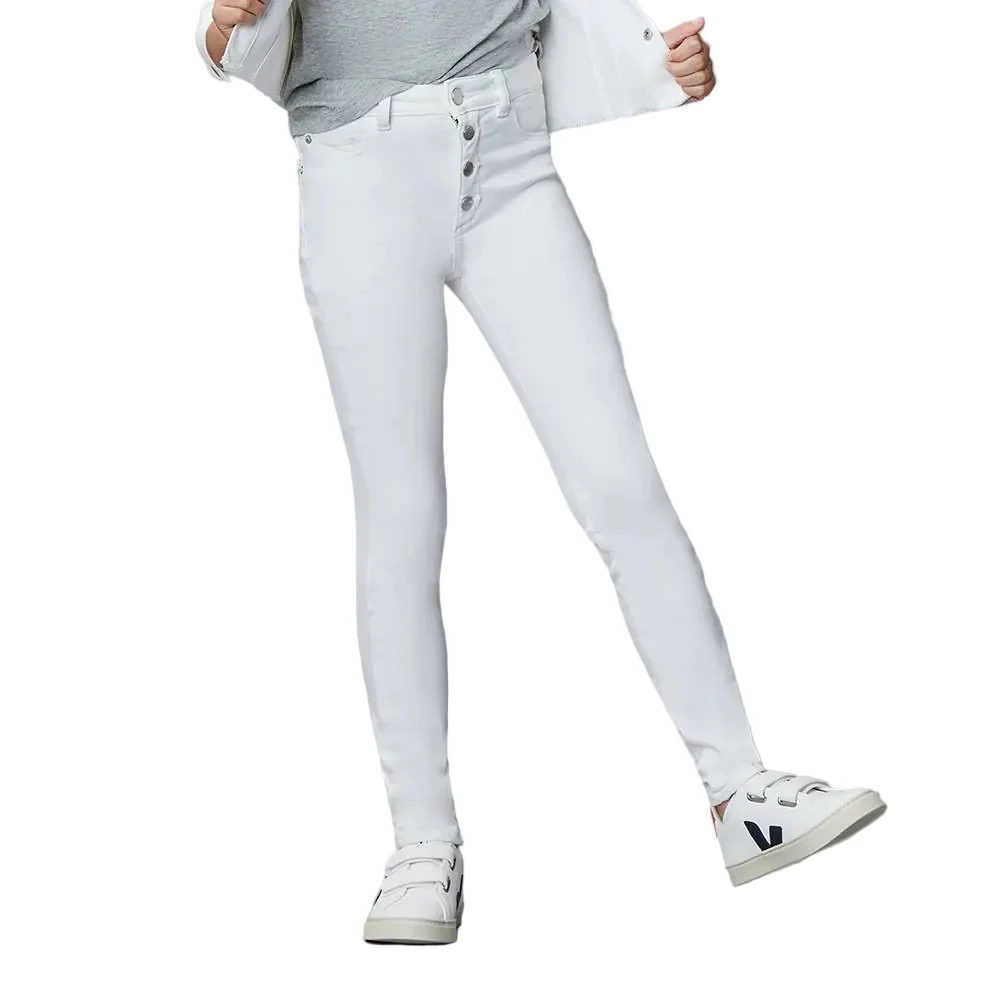 DL1961 Girl's White Chloe High Rise Skinny Jean - FINAL SALE