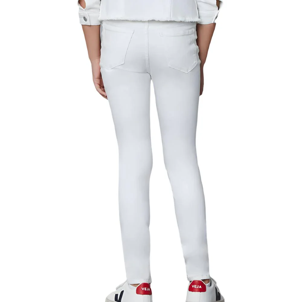 DL1961 Girl's White Chloe High Rise Skinny Jean - FINAL SALE - Image 2
