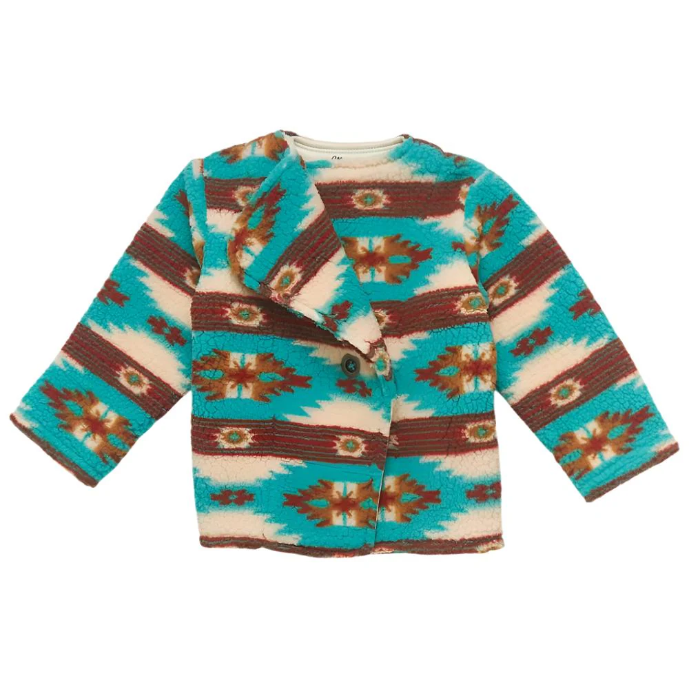 Wrangler Baby Girl's Collared Sherpa Cardigan