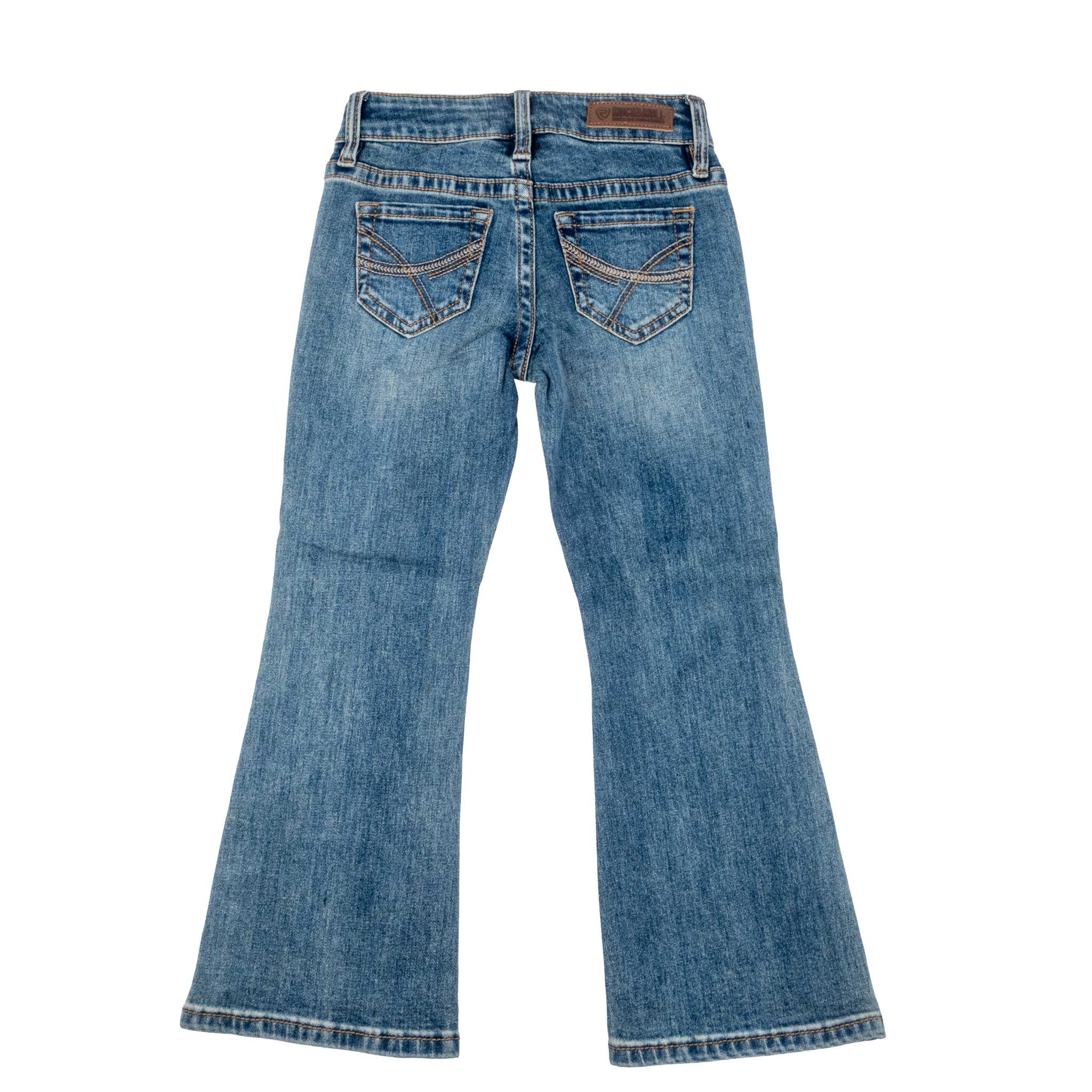 Rock & Roll Denim Girl's Curved Embroidered Bootcut Jean - Image 2