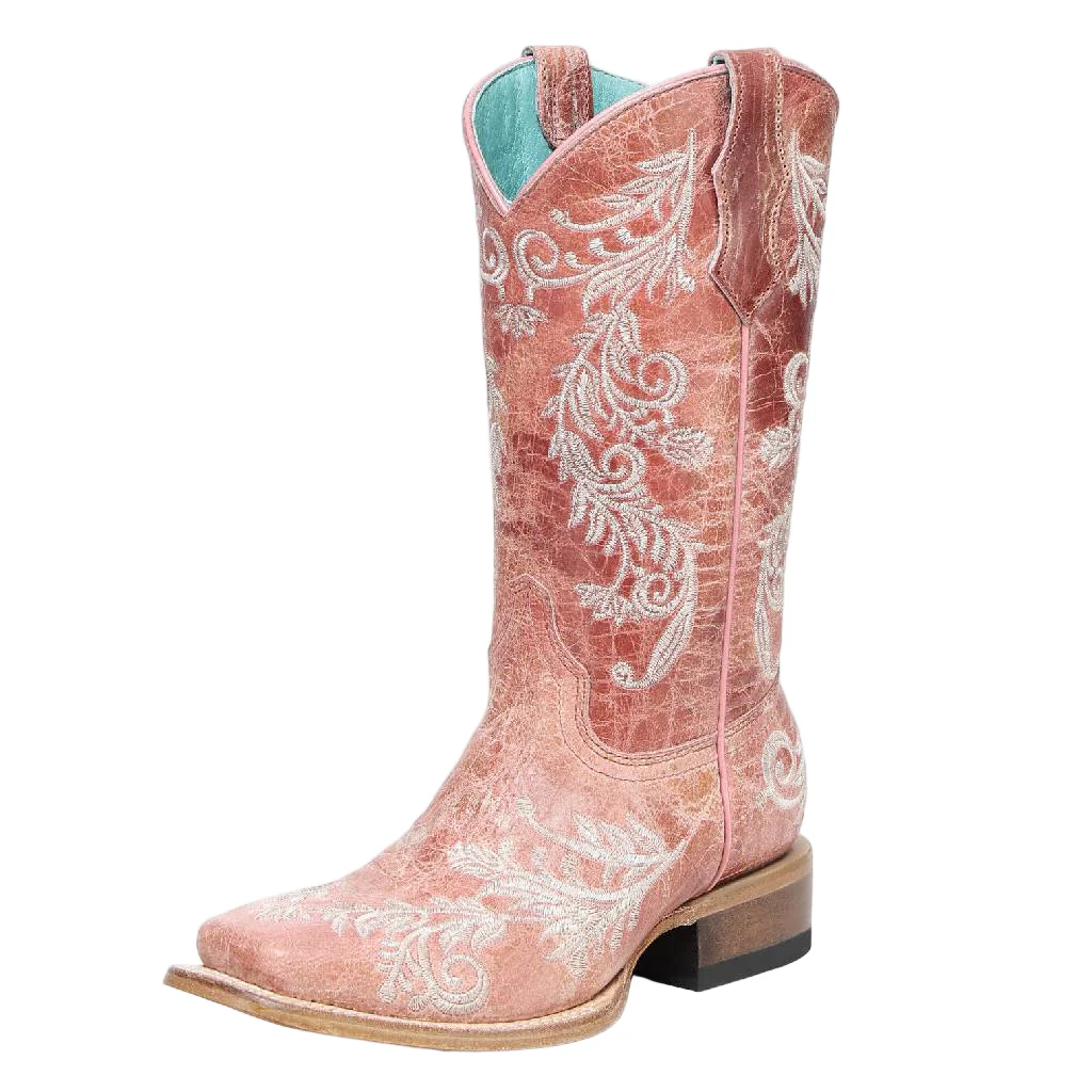 Corral Girl's Rose Pink Embroidered Western Boot - FINAL SALE