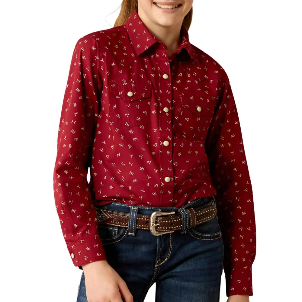 Ariat Girl's Cattle Brand Ranch Shirt