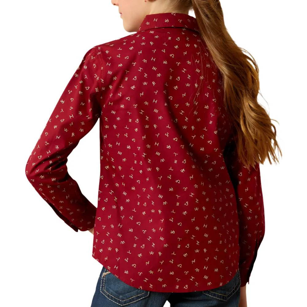 Ariat Girl's Cattle Brand Ranch Shirt - Image 2