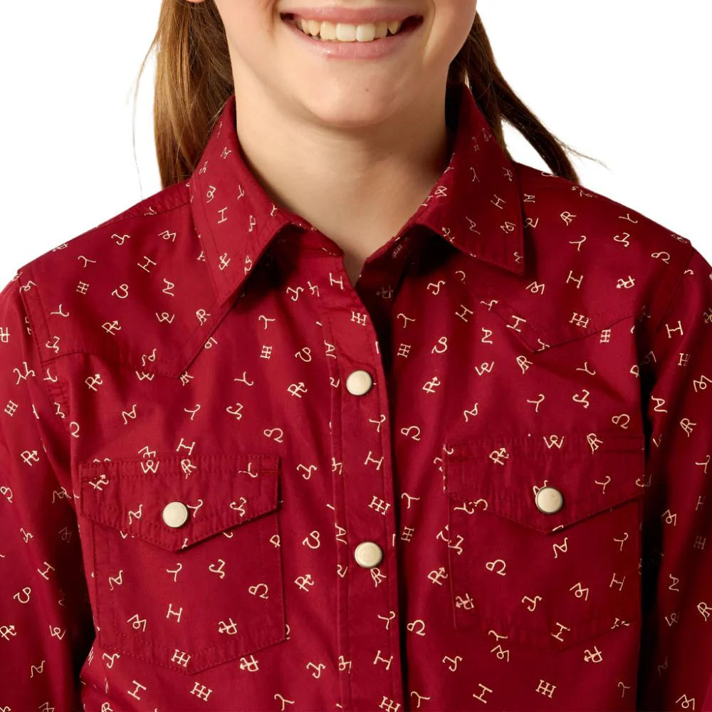 Ariat Girl's Cattle Brand Ranch Shirt - Image 3