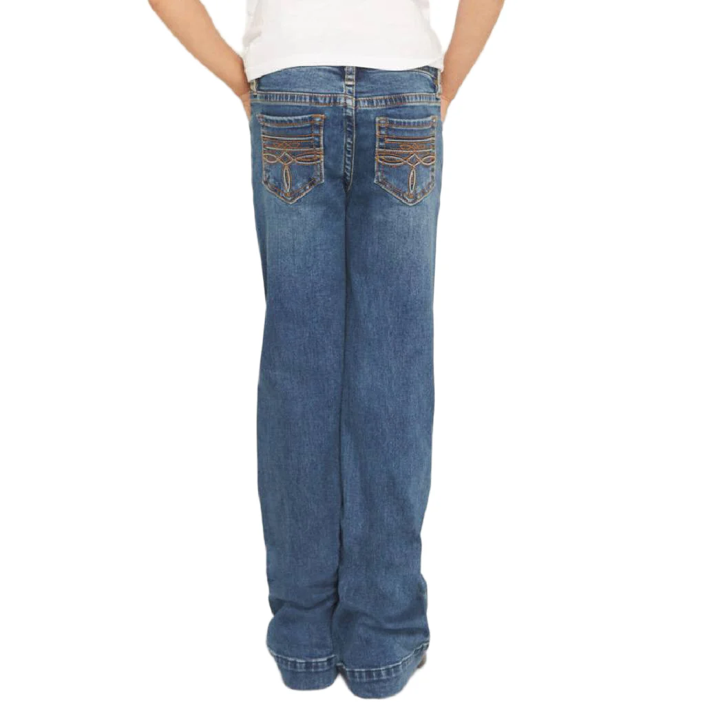 Rock & Roll Denim Girl's Raised Denim Boot Stitch Trouser - FINAL SALE