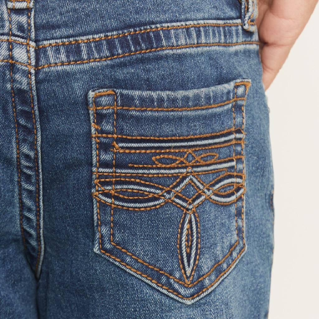 Rock & Roll Denim Girl's Raised Denim Boot Stitch Trouser - FINAL SALE - Image 3