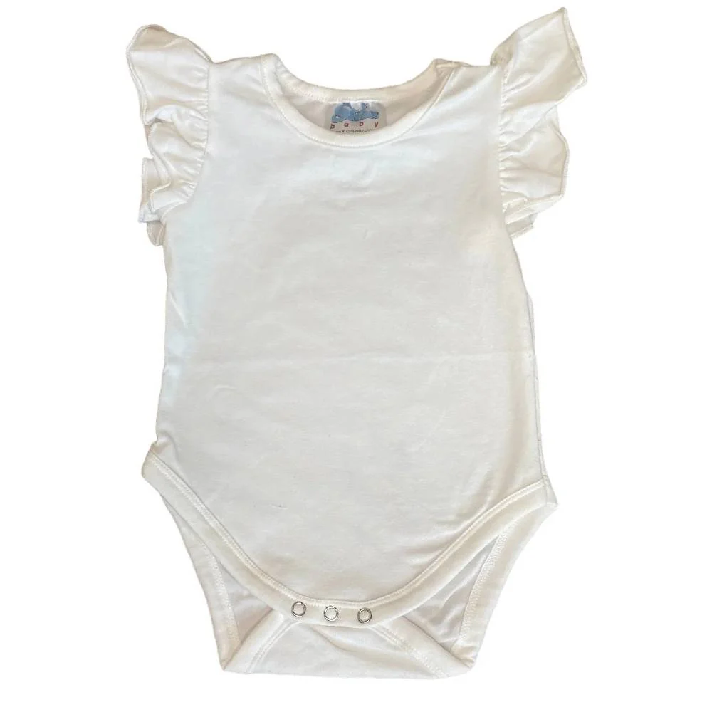 Shea Baby Ruffle Onesie - Cream