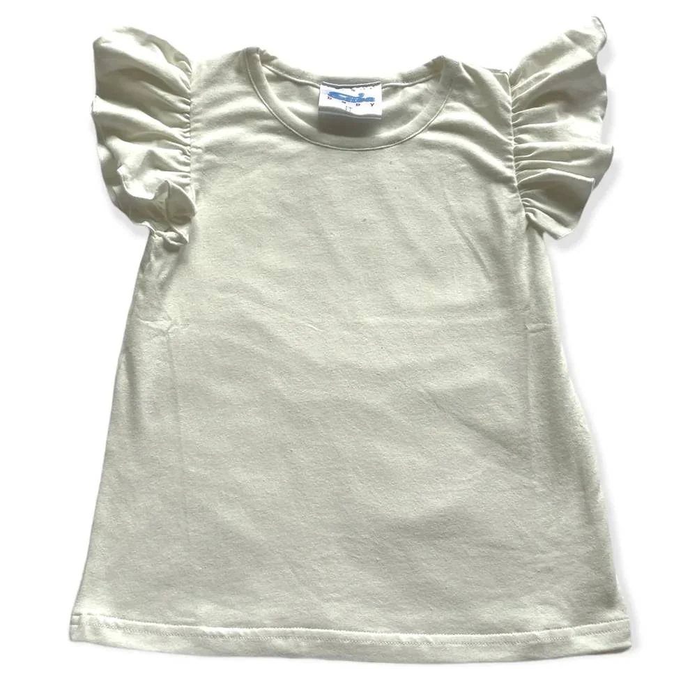 Shea Baby Toddler Ruffle Top - Cream - Image 2