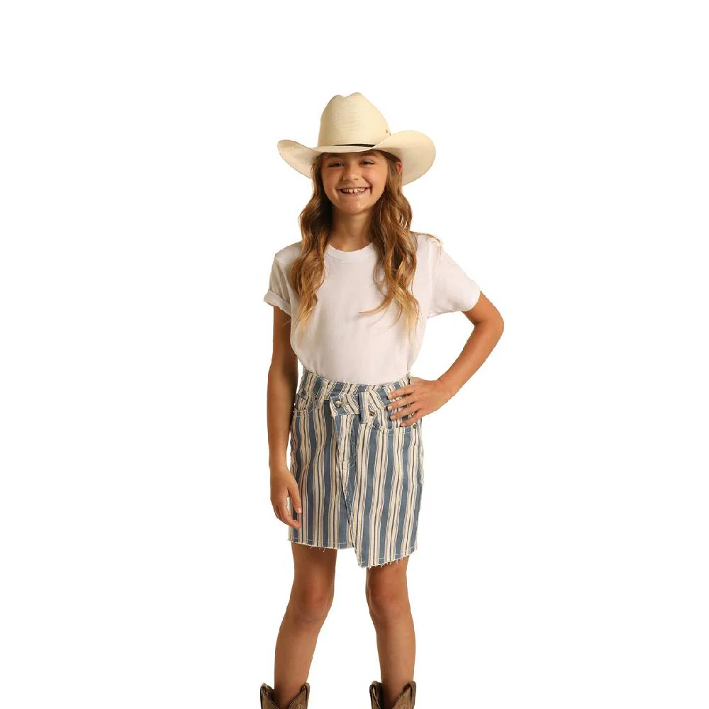 Rock & Roll Denim Vintage Striped Skirt - FINAL SALE