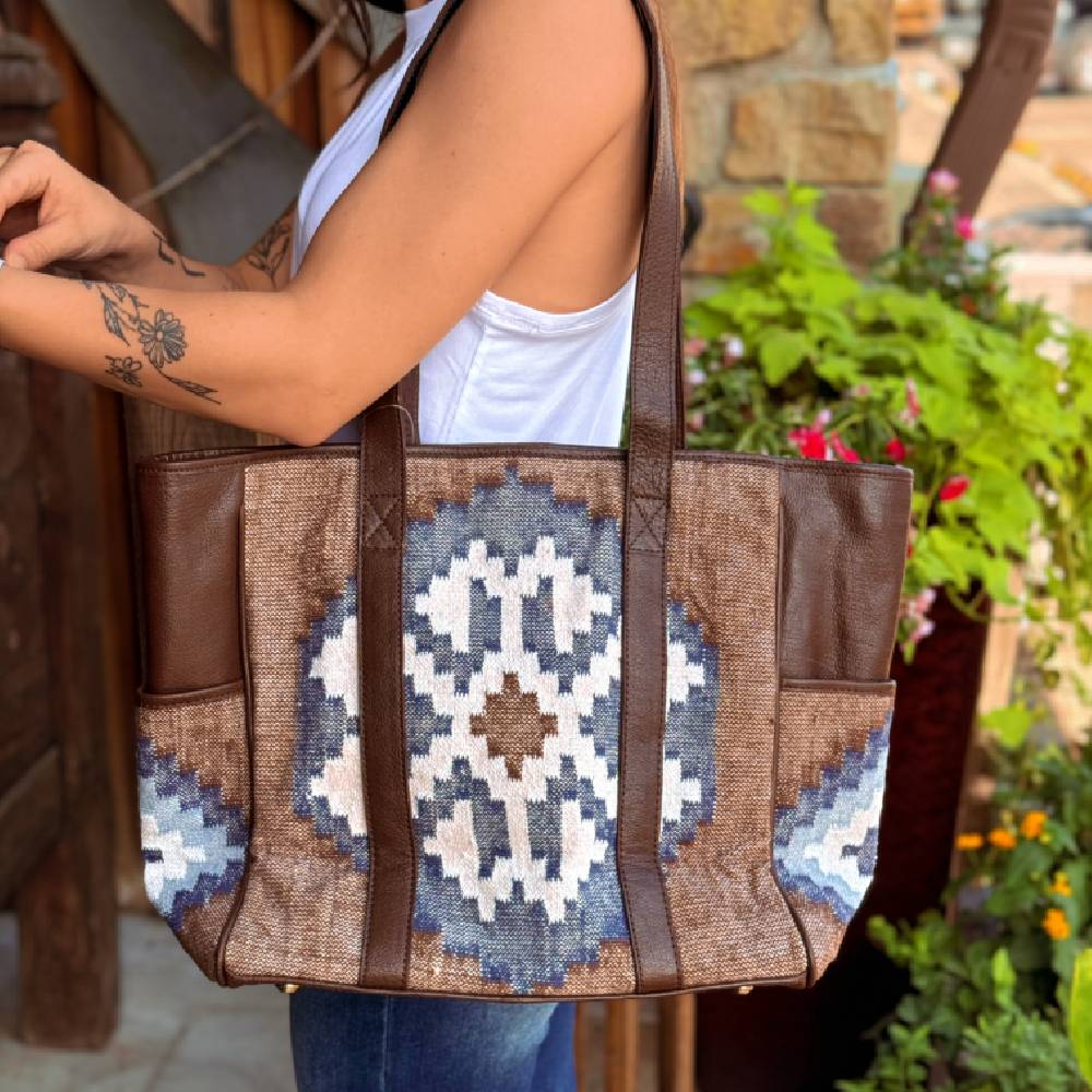 Scout Leather Co. Georgia Aztec Woven Tote - FINAL SALE