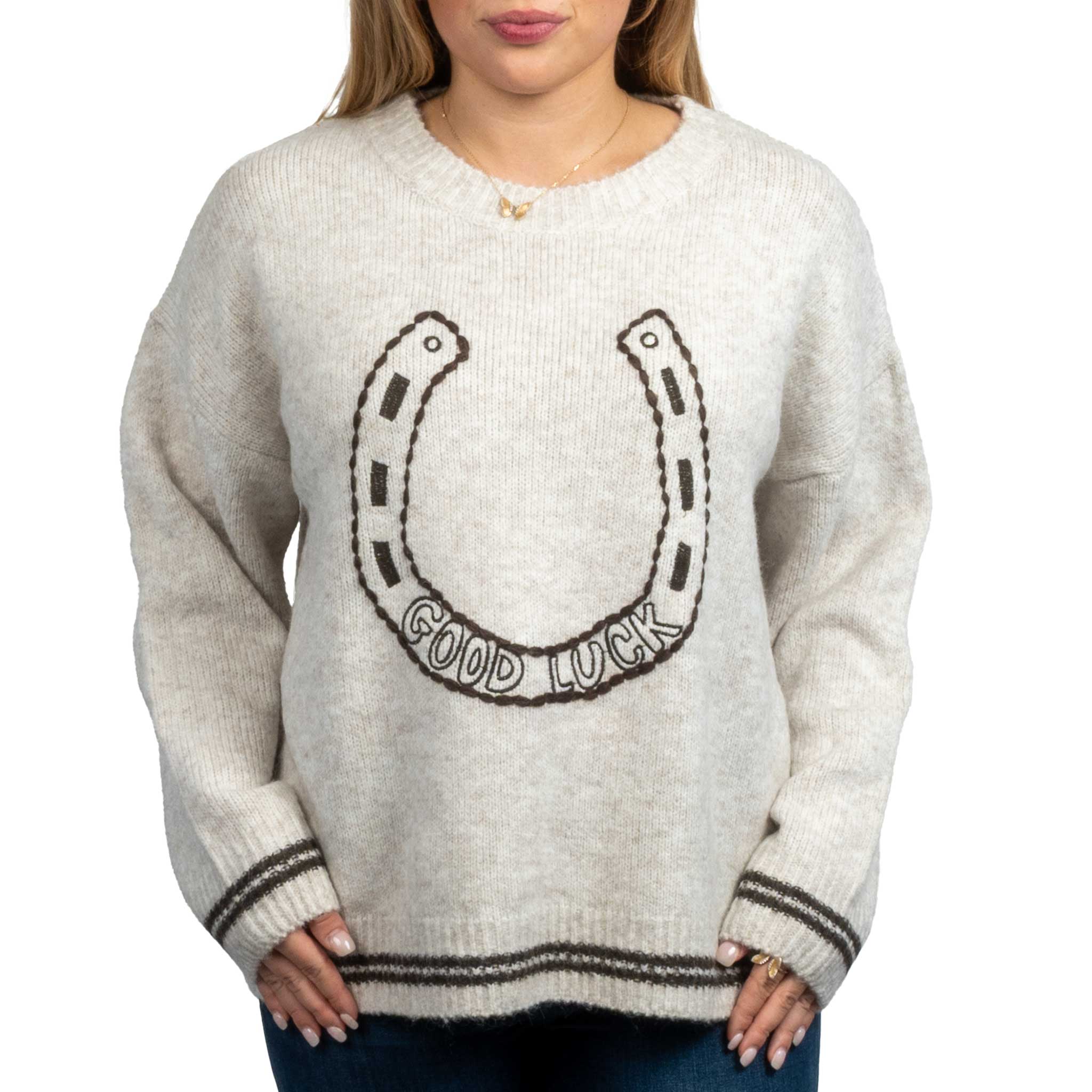 Good Luck Horseshoe Sweater - FINAL SALE