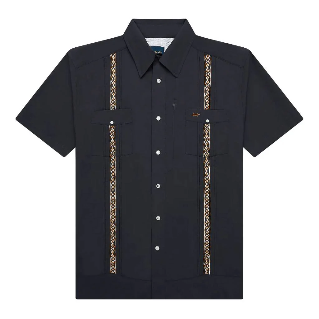 Texas Standard Guayabera Libre Diablo Button Down Shirt - Cuero