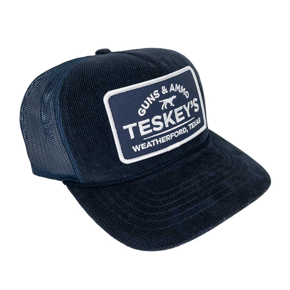 Teskey's G&A Pointer Corduroy Cap - Navy - Image 2