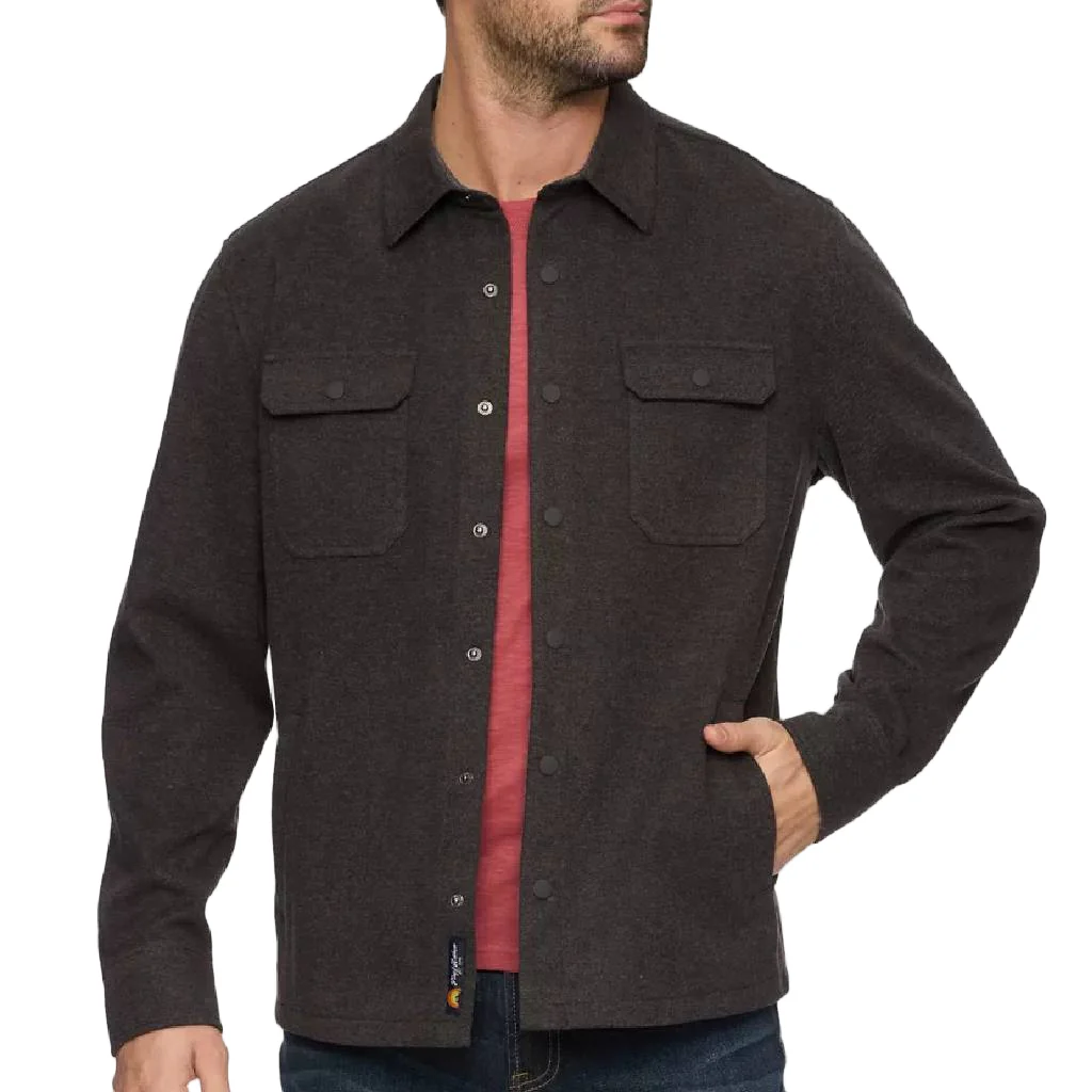 Flag & Anthem Men's Hamlin Stretch Twill Charcoal Shirt Jacket - FINAL SALE