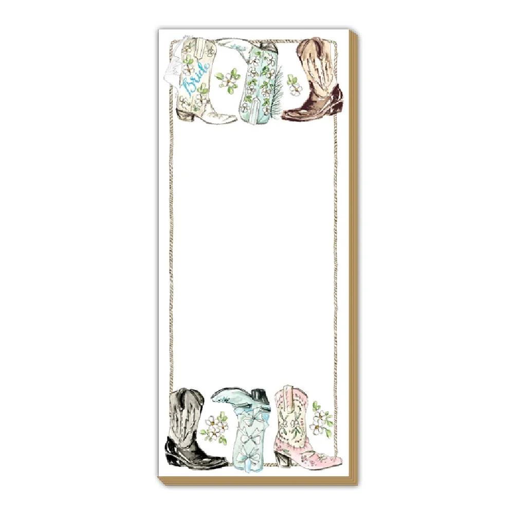 Hand Painted Wedding Boots Luxe Skinny Pad