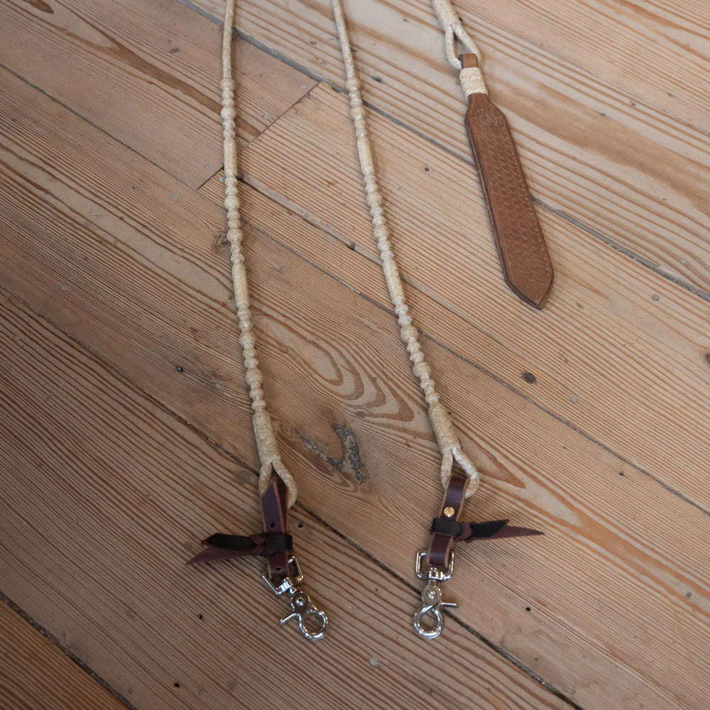 Handmade Jimmy Flores Rawhide  Romel Reins - Image 2