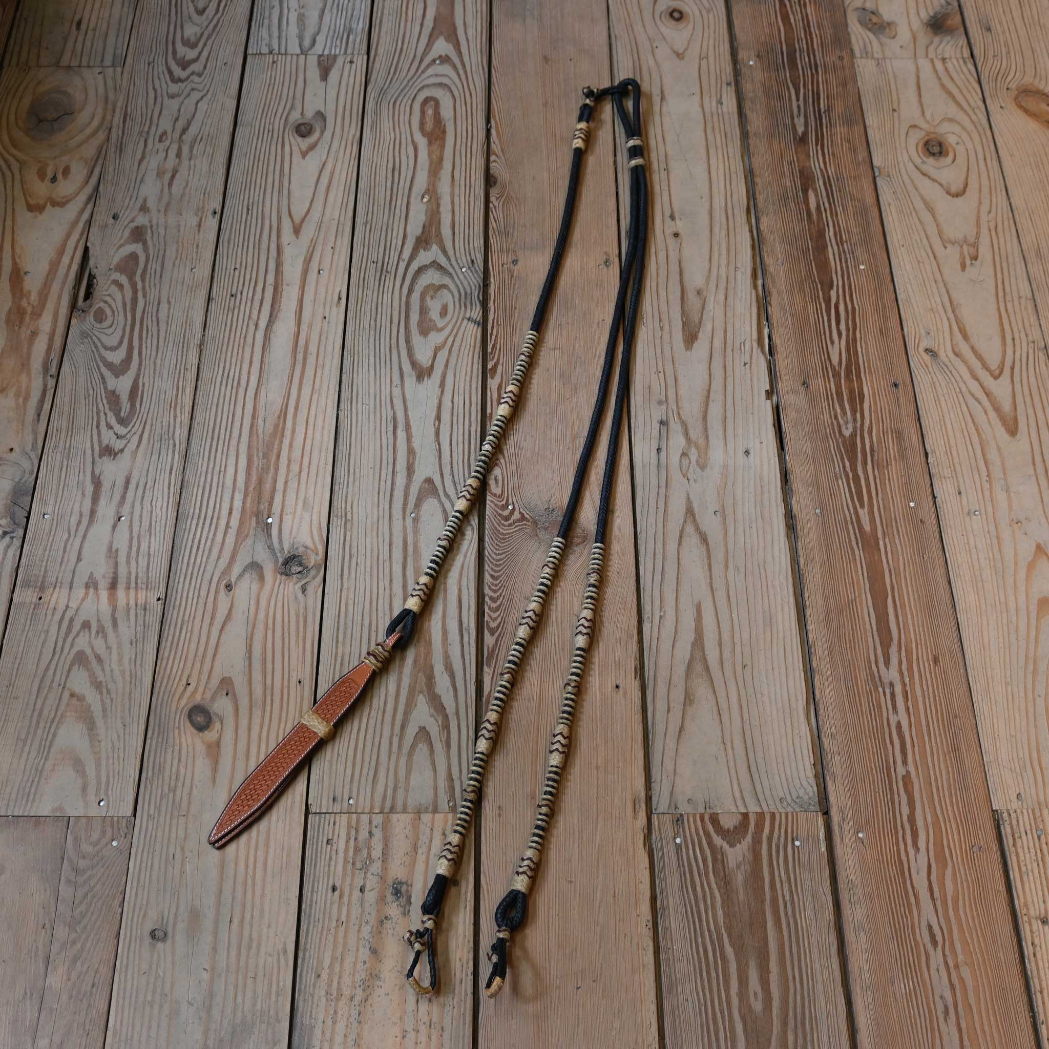 Handmade Jose Ortiz Rawhide Romel Reins - Image 5