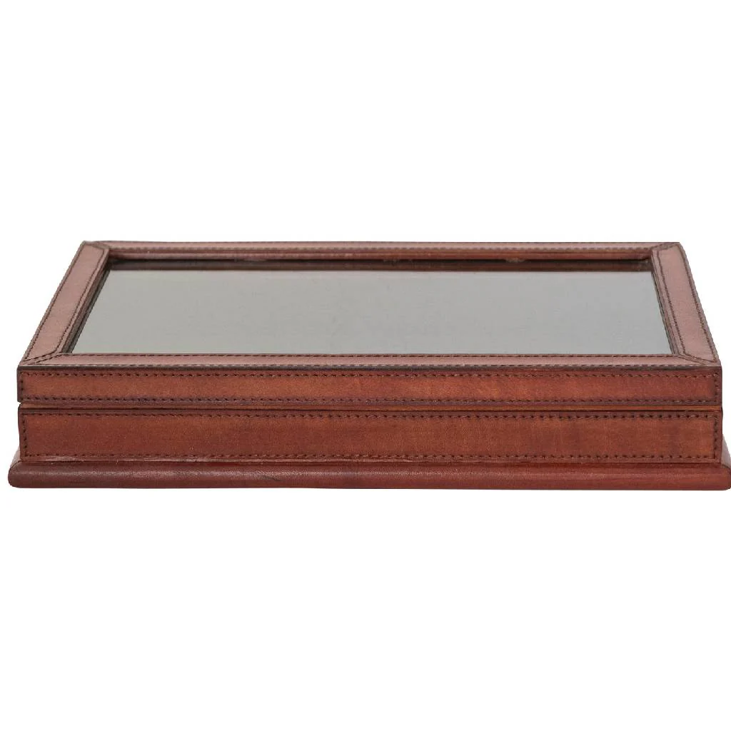 Handmade Leather Box Brown