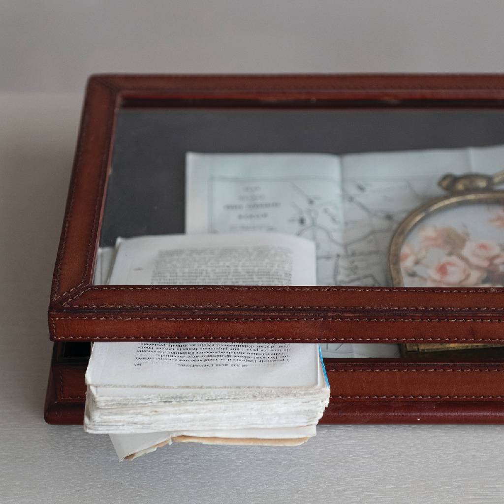 Handmade Leather Box Brown - Image 3