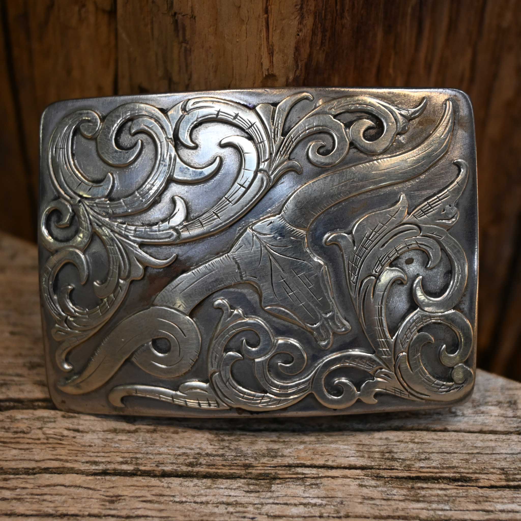 Handmade KAMPHAUS Long Horn Belt Buckle