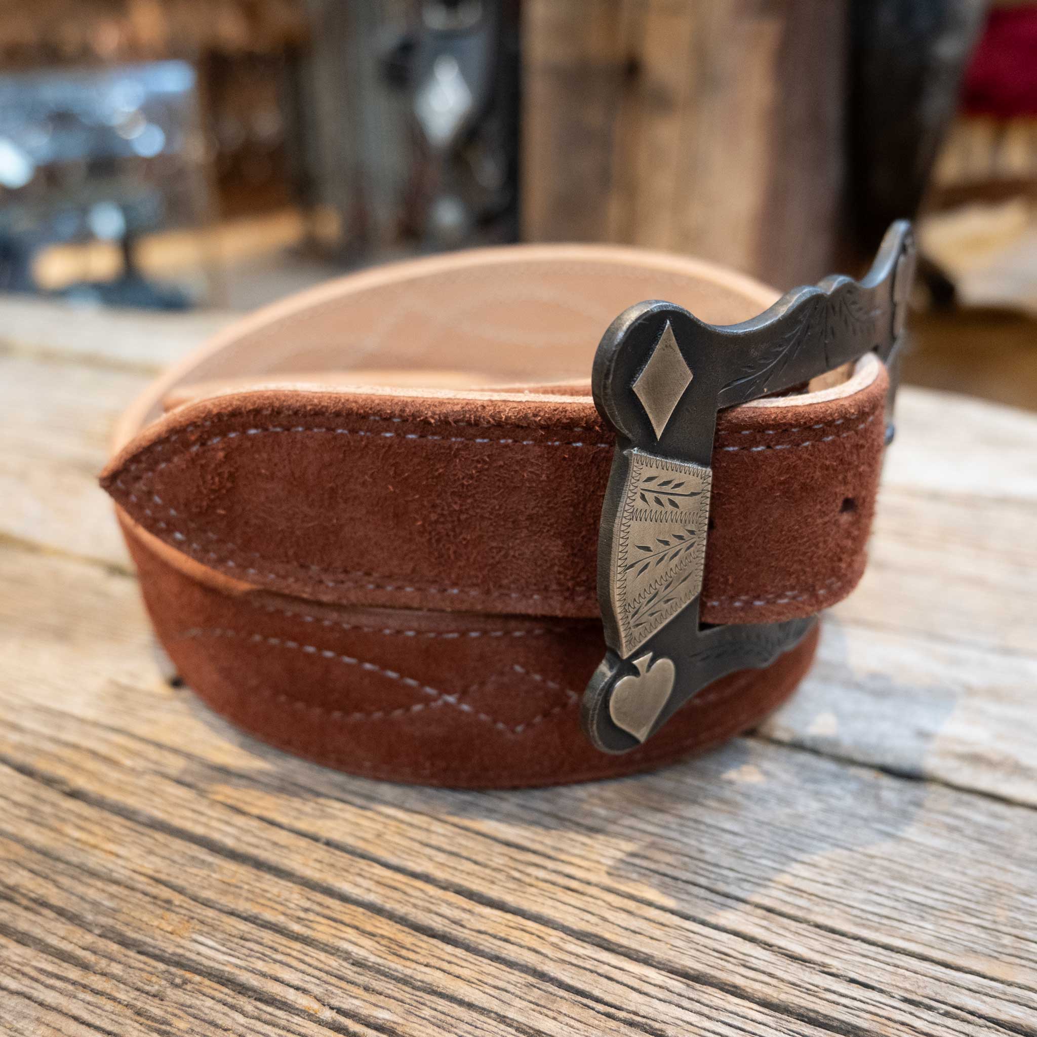 Handmade Rust Roughout Gunslinger Belt - Image 2