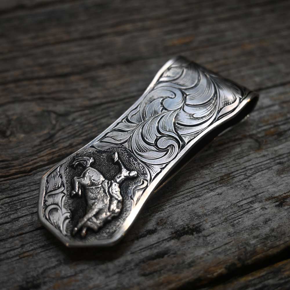 Thiel Handmade Silver Engraved Money Clip