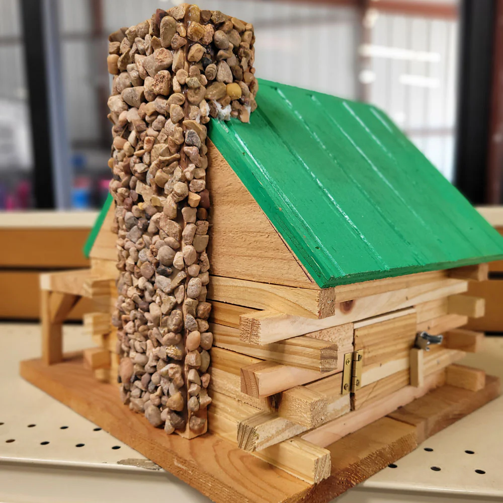 Handmade Wooden Green Roof Birdhouse - Image 2