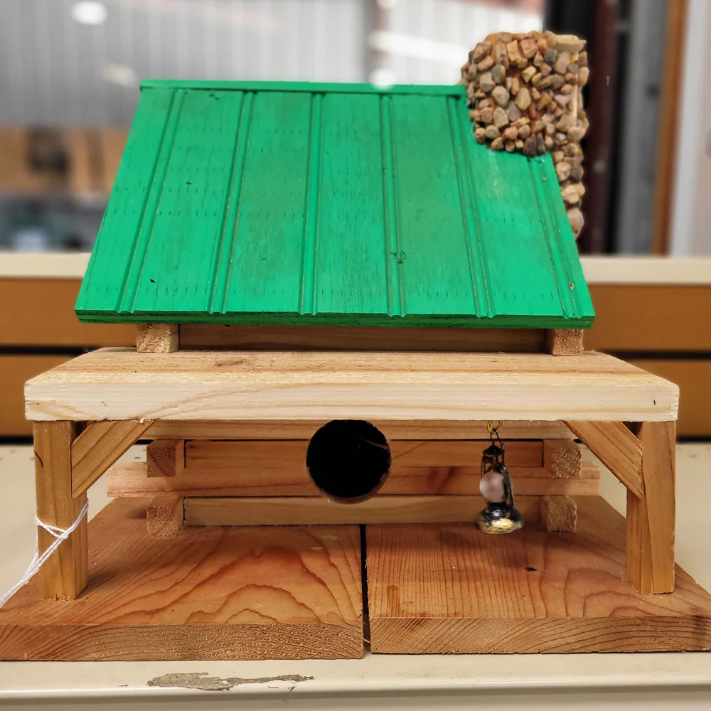 Handmade Wooden Green Roof Birdhouse - Image 3