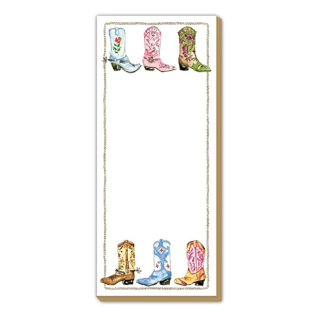 Handpainted Colorful Cowboy Boots Luxe Skinny Pad