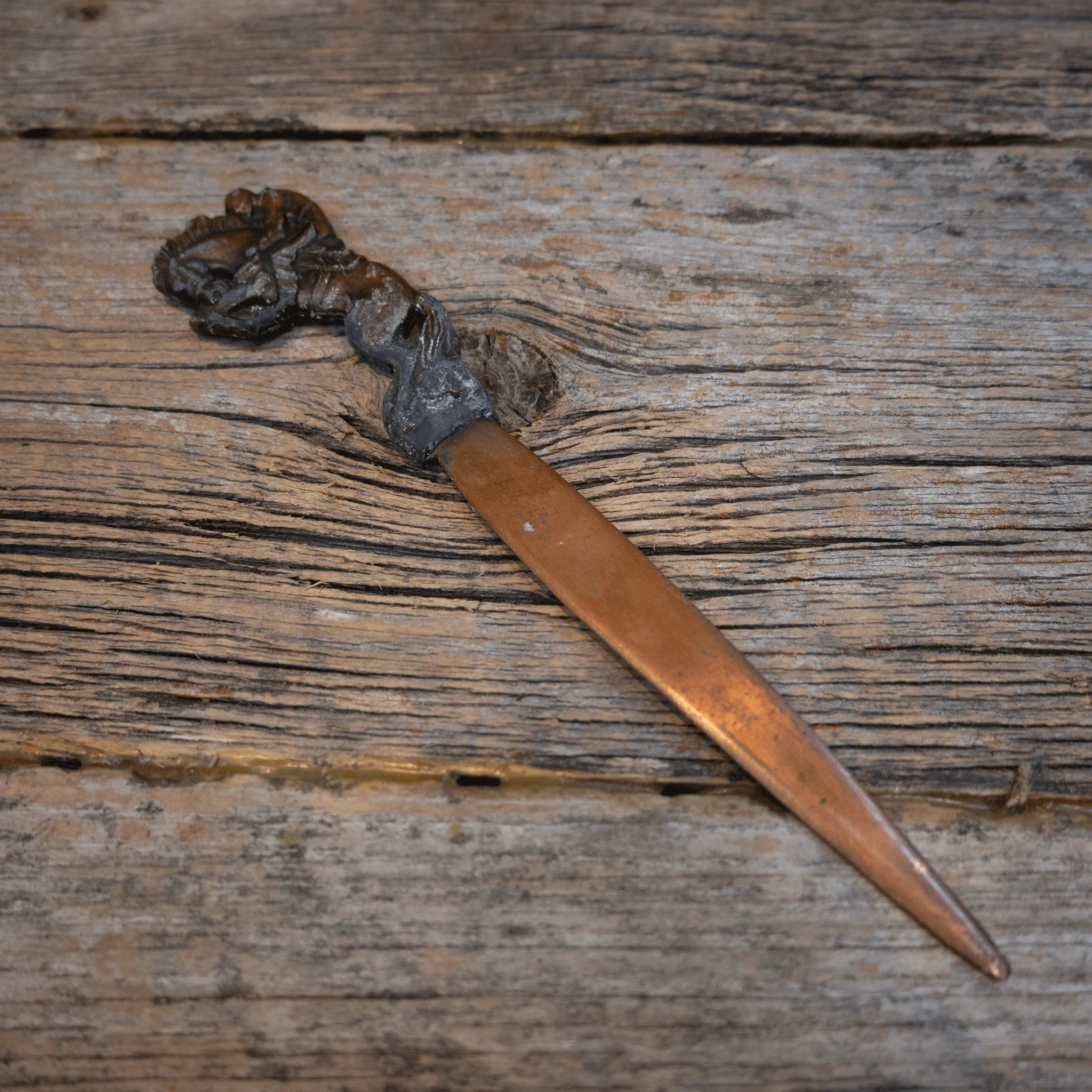 Heavy Antique Bucking Horse Letter Opener - Image 2