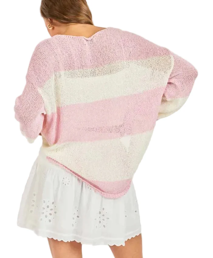 Sadie & Sage Helen Stripe Sweater - Image 2