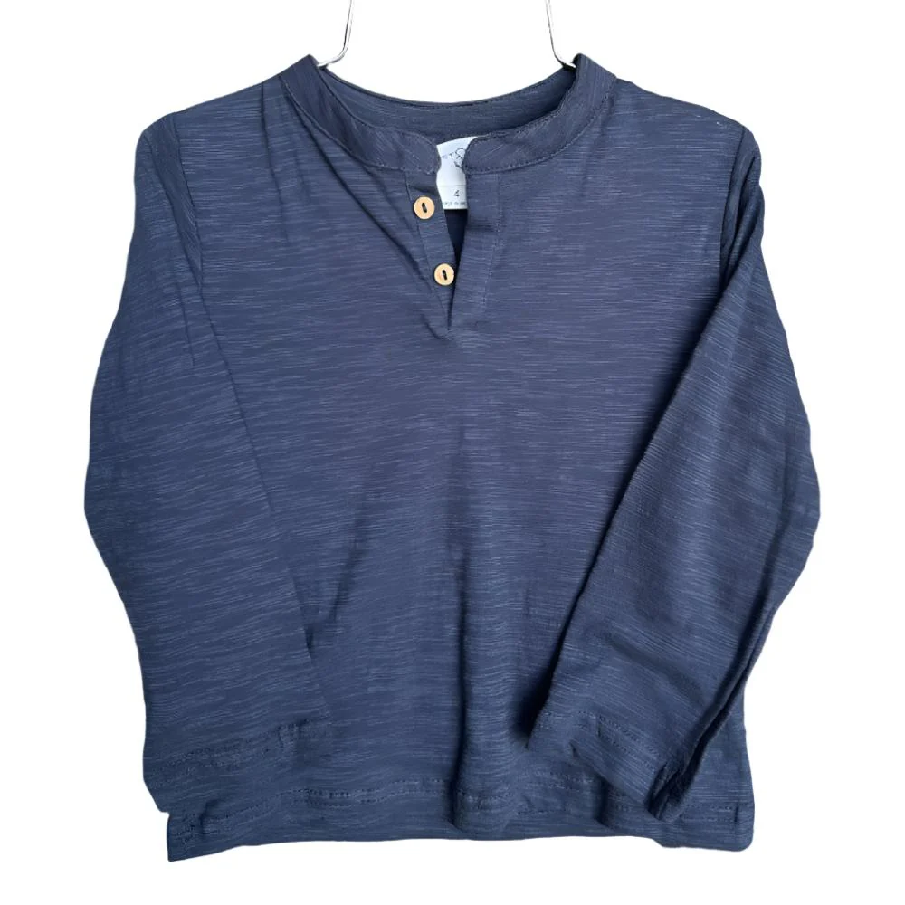 *Poppet & Fox Boy's Henley Tee - FINAL SALE