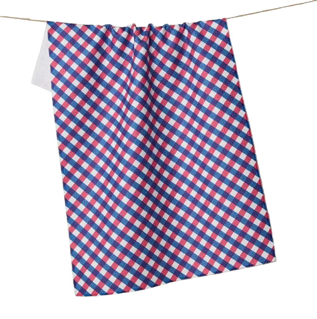 Geometry Heritage Check Tea Towel