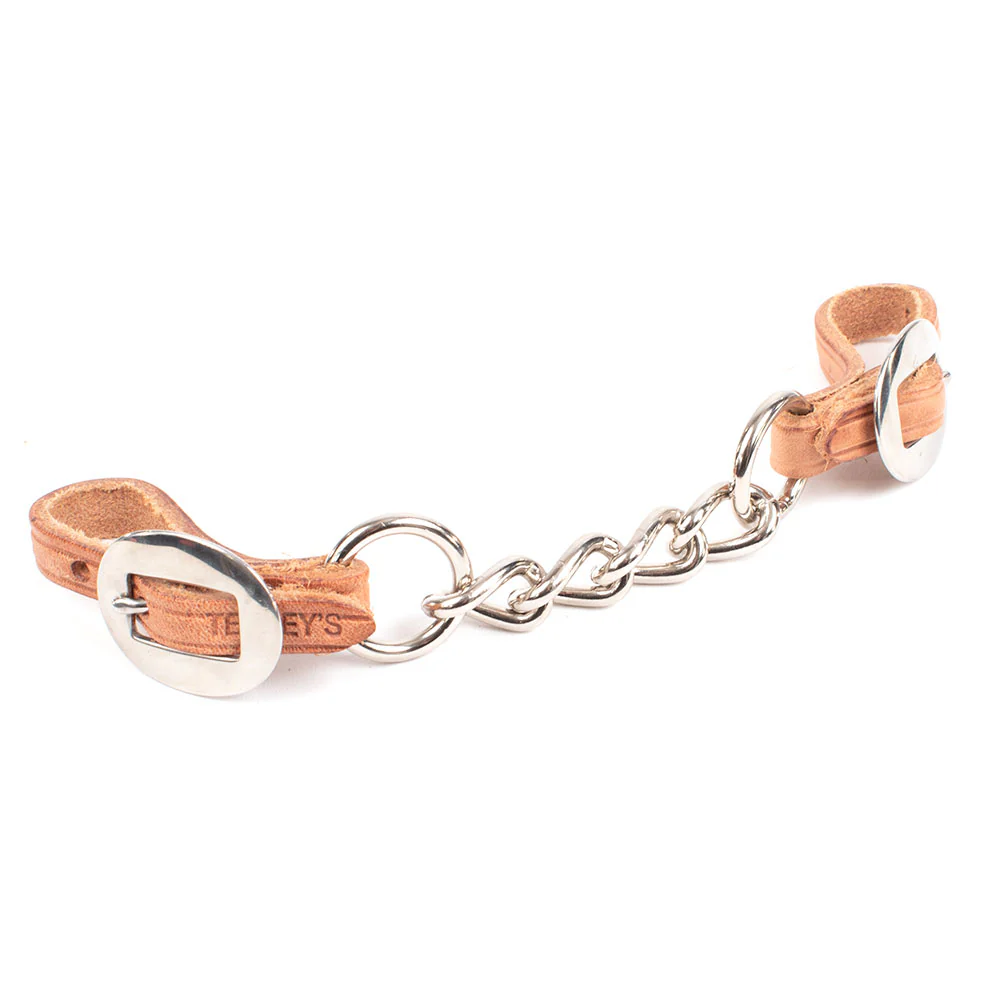 Teskey's Hermann Oak Single Chain Curb Strap - Image 2