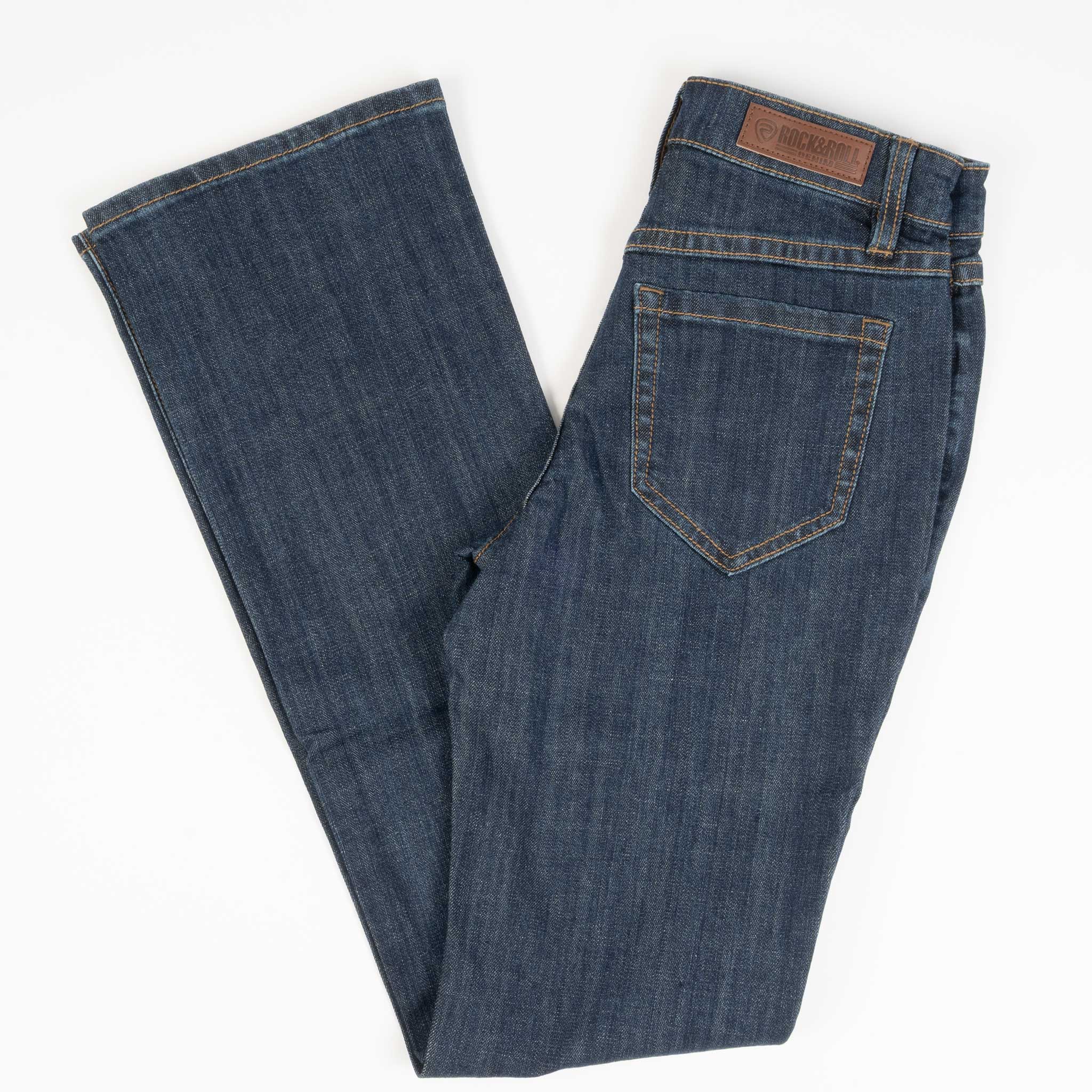 Rock & Roll Denim Women's High Rise Metal Clasp Bootcut Jean