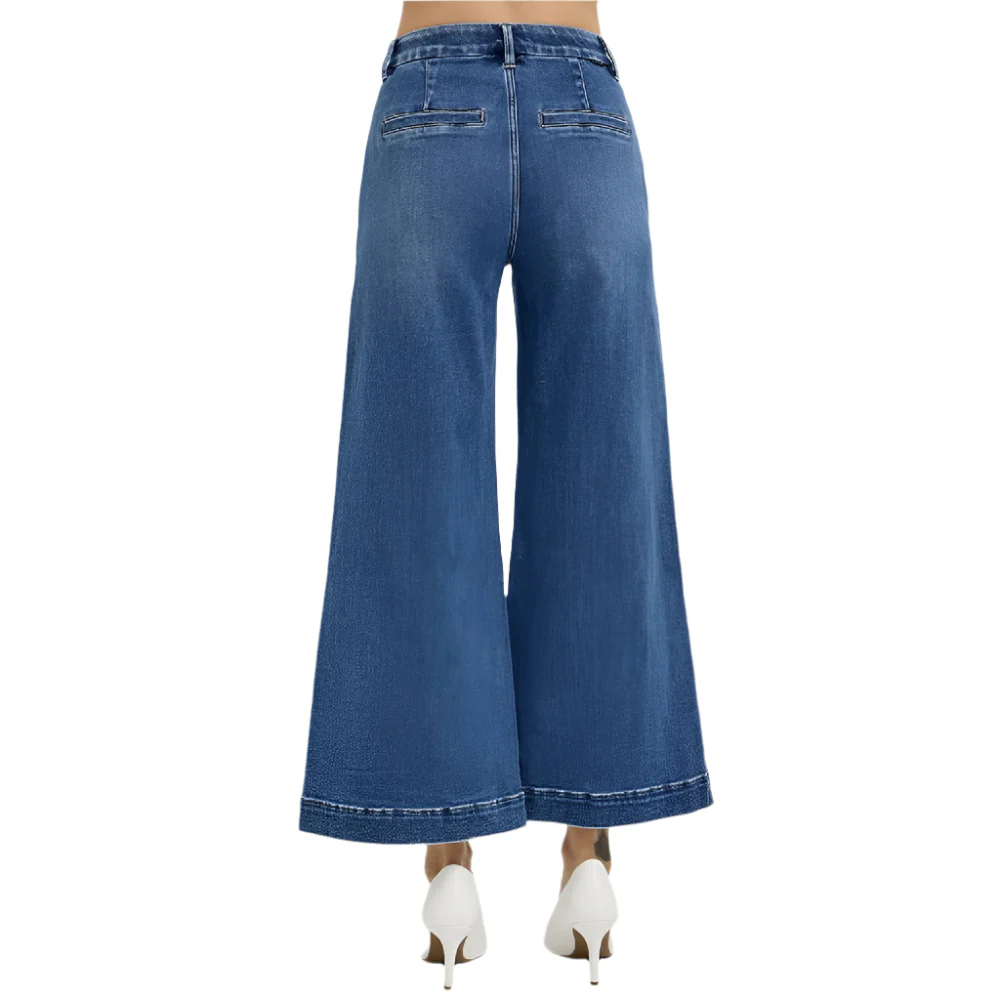 Risen High Rise Crop Wide Leg Jean - FINAL SALE - Image 2