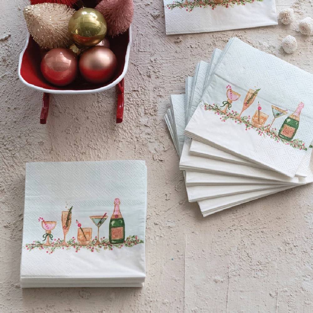 Holiday Cocktails Napkins - 50 Count - FINAL SALE - Image 2