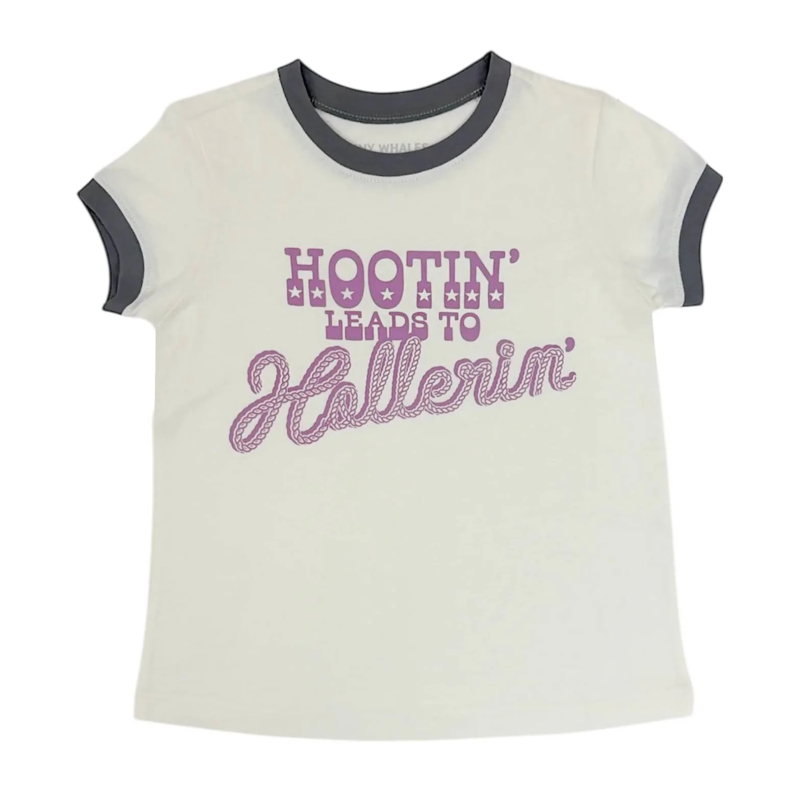 Tiny Whales Girl's Hootin Ringer Tee