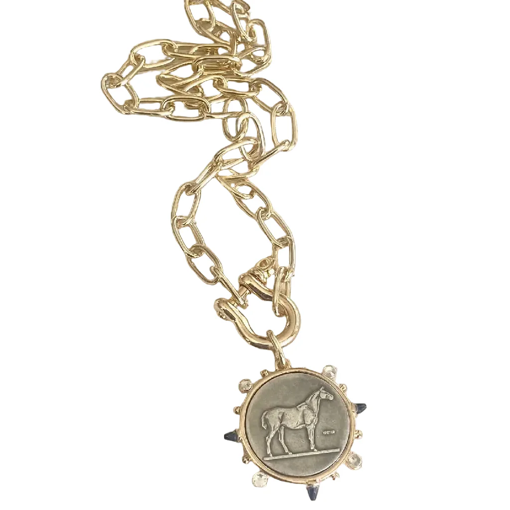 Horse Coin Shackle Necklace - Image 2