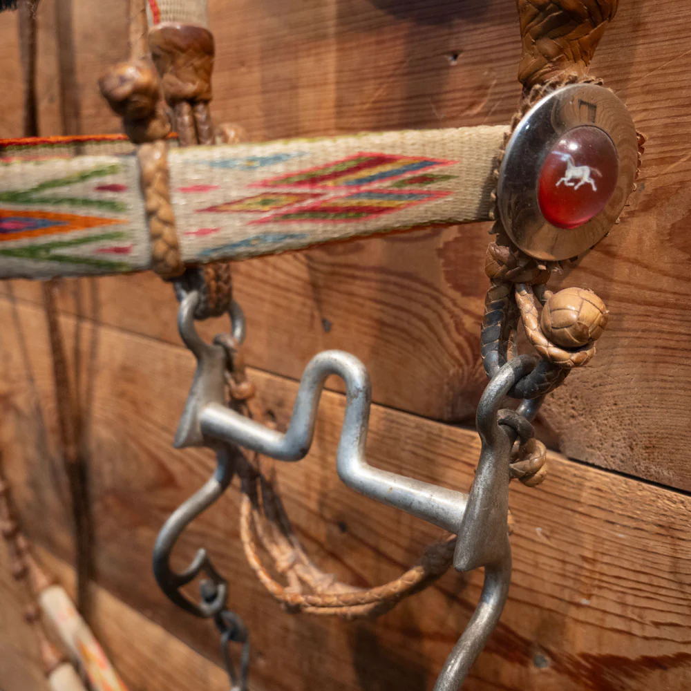 Vintage Prison Made Horse Hair Rig w/Port Bit Bridle Rig