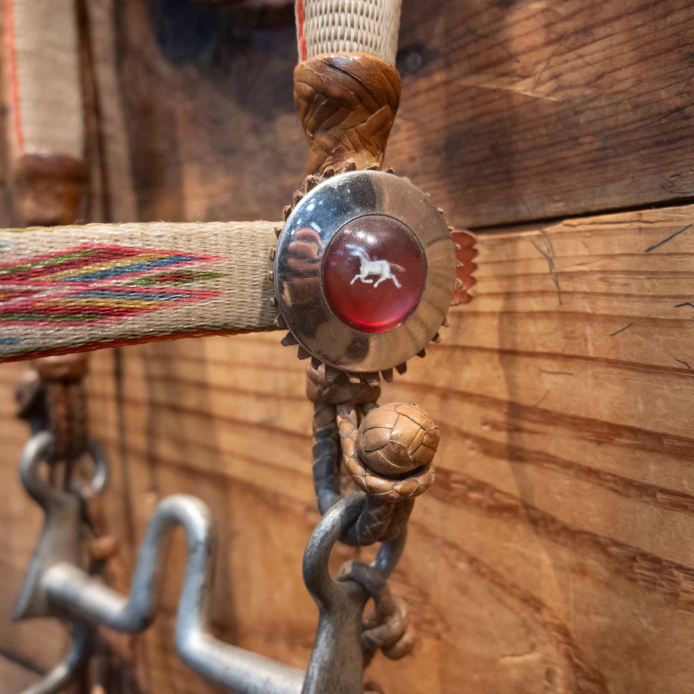 Vintage Prison Made Horse Hair Rig w/Port Bit Bridle Rig - Image 6
