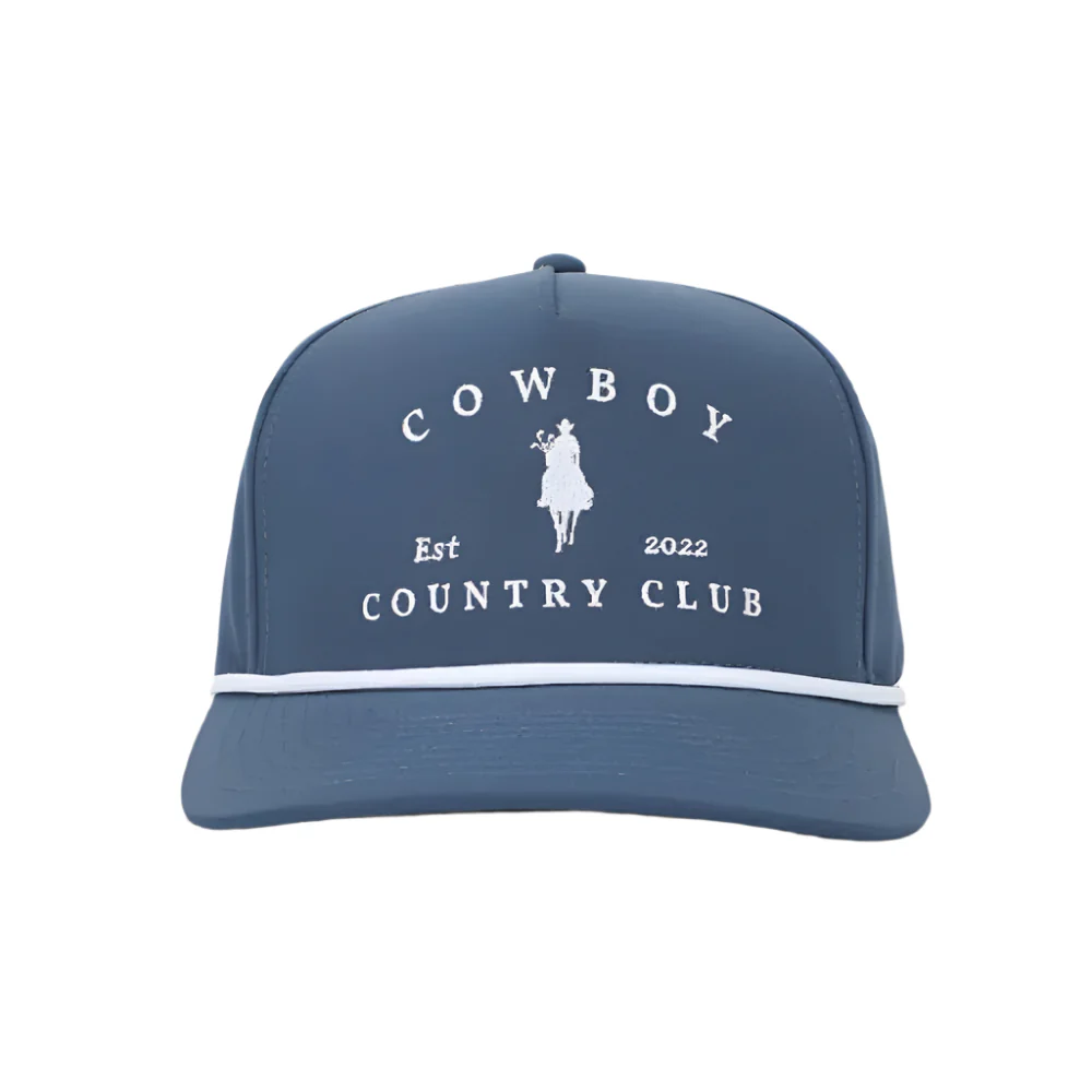 Cowboy Country Club Horse Roped Hat - Navy - Image 2