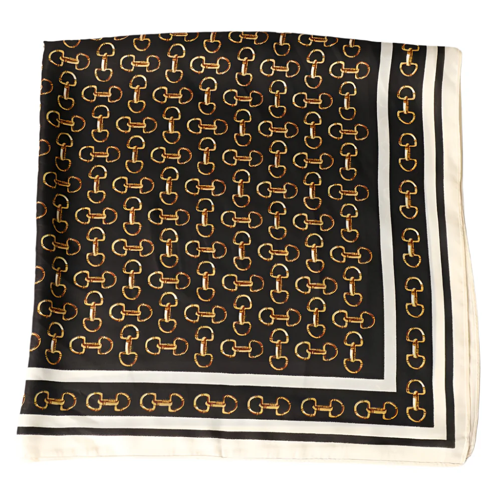 Horsebit Scarf - Black